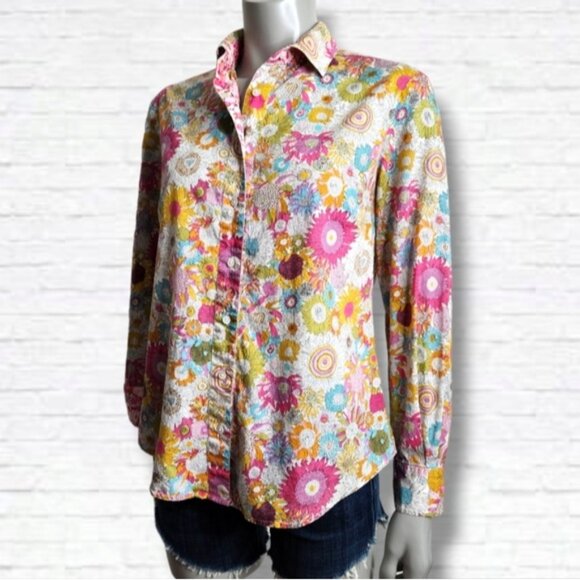Liberty of London Tops - Liberty Art Fabrics x Lord & Taylor Pink Colourful Floral Button Down Top Size S